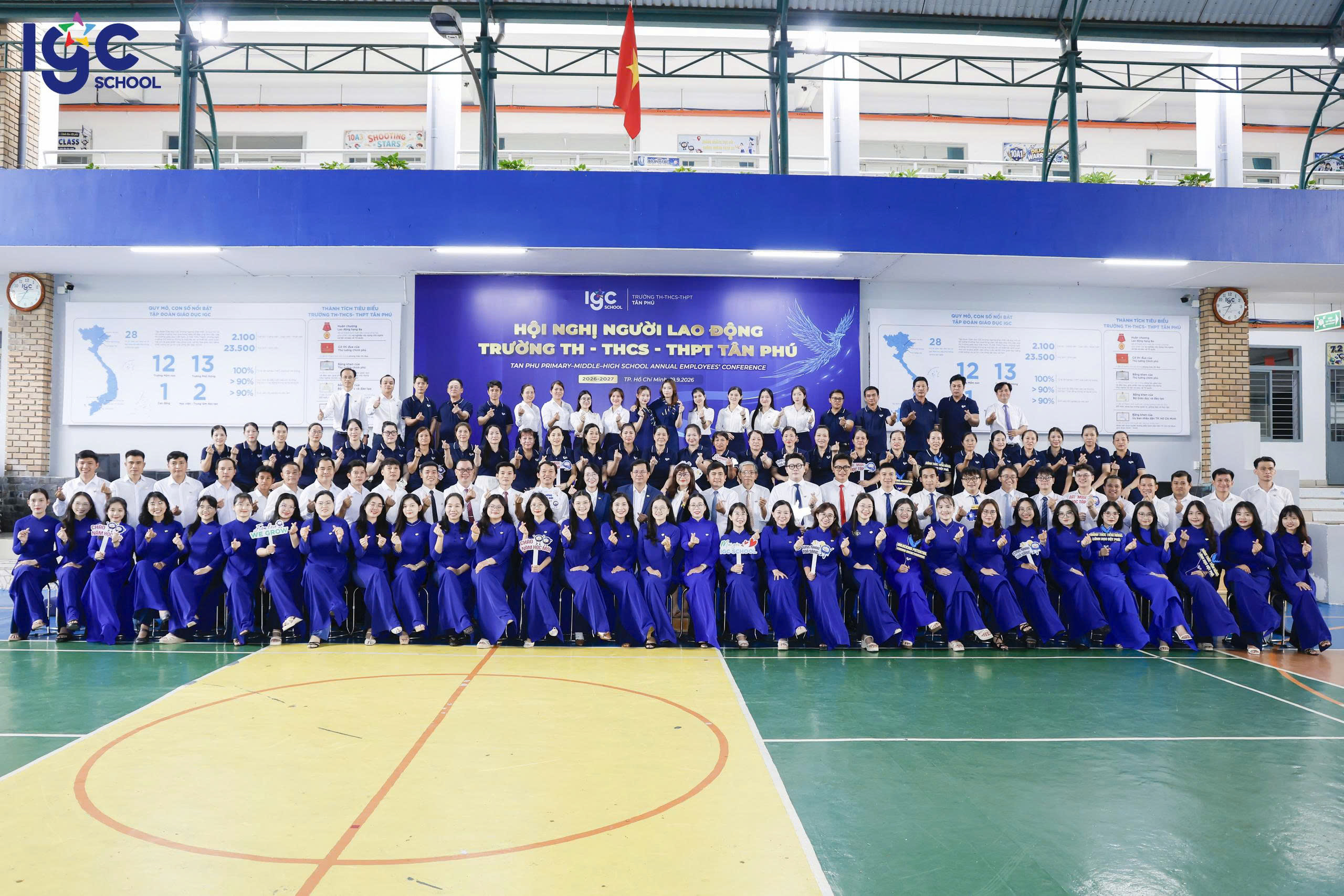 HỘI NGHỊ NGƯỜI LAO ĐỘNG TRƯỜNG TH, THCS VÀ THPT TÂN PHÚ NĂM HỌC 2026-2027