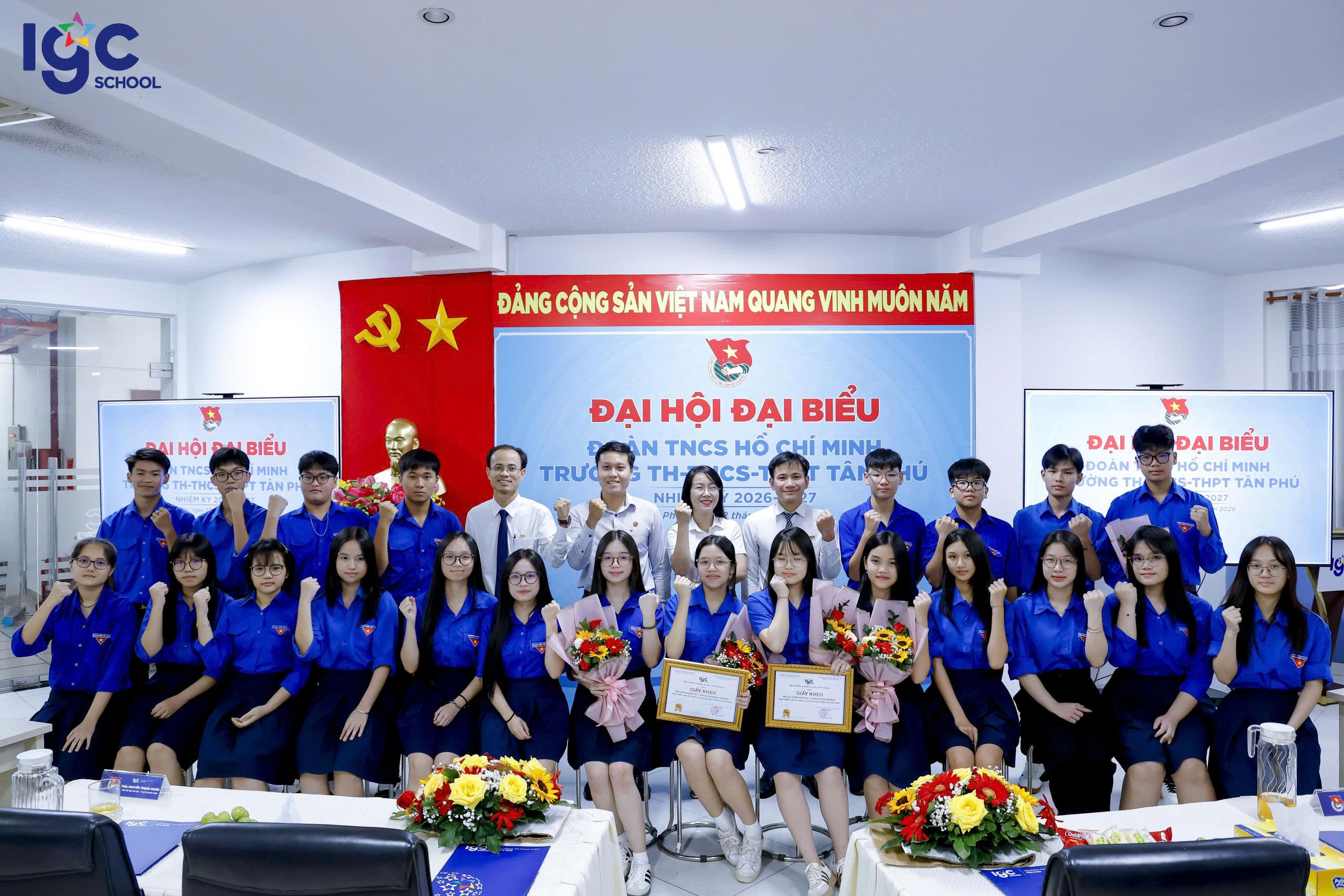 Đại hội Đại biểu Đoàn TNCS Hồ Chí Minh Trường TH-THCS-THPT Tân Phú nhiệm kỳ 2026-2027 thành công tốt đẹp